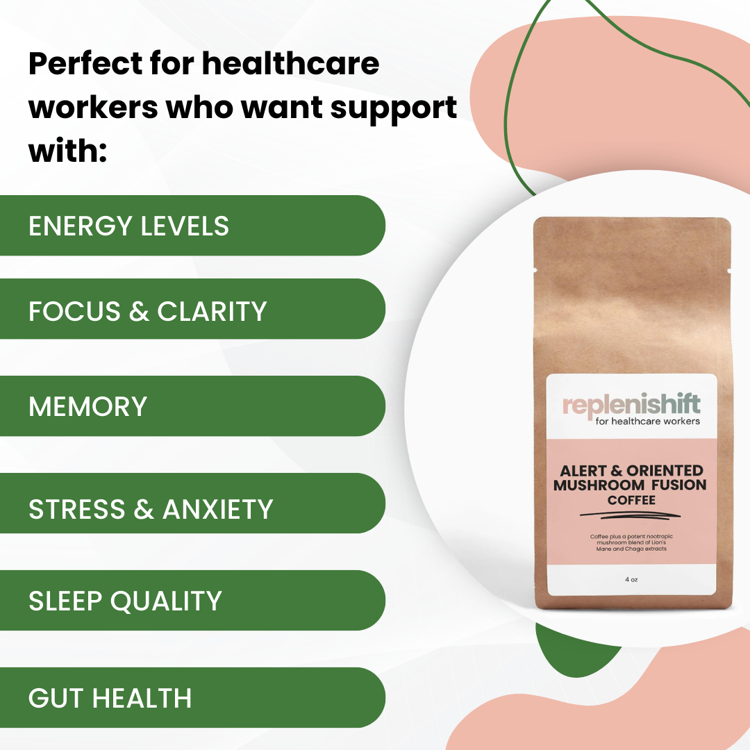 Alert & Oriented Mushroom Fusion Coffee 4oz For Healthcare Workers
